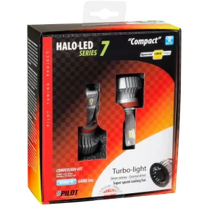 Consegna Rapida Lampade led per auto 9-32v halo led serie 7 compact - (h8-h9-h11-h16) - 36w - pgj19-x - 2 pz - scatola 57779