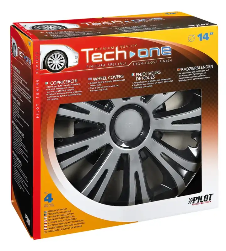 Copricerchi per auto "avera" silver & black - ø 14" pilot 31616 Miglior Prezzo