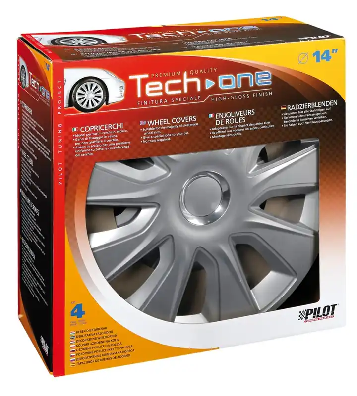 Copricerchi per auto "stratos rc silver" - ø 14" pilot 31596 Nuovo Arrivo