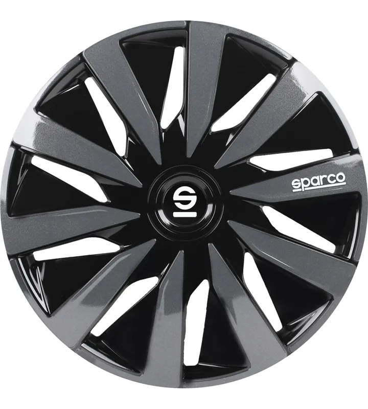 Offerta Lampo Set 4 copricerchi auto sparco "lazio" nero/grigio, 14" pollici - spc1491bkgr