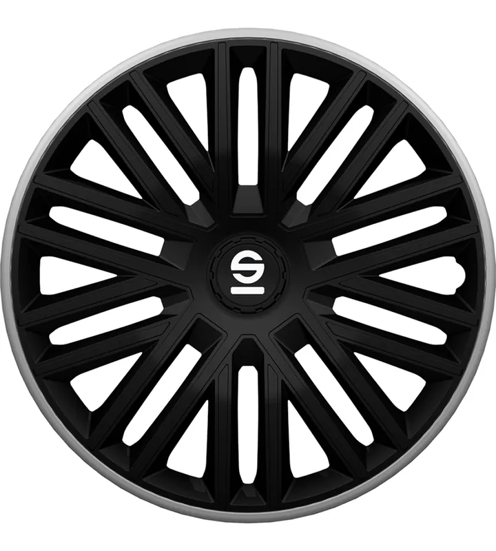 Compra Online Set 4 copricerchi 14" pollici copriruota auto bergamo spc1485bkgr nero grigio