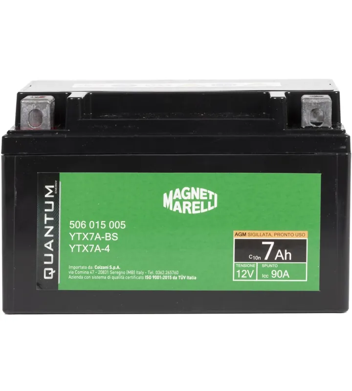 Magneti marelli batteria moto e scooter 7ah 12v 90a tecnologia agm sigillata polo positivo sinistro Must-Have