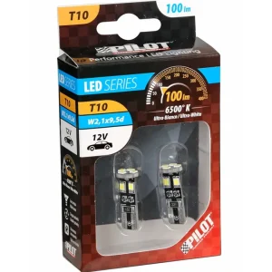 Lampada 12v hyper-led 24 - 8 smd x 3 chips - (t10) - trifocus - w2,1x9,5d - 2 pz 58464 Direttamente Dal Produttore