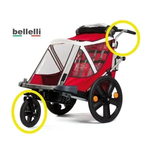 Carrello passeggino per bici bellelli "kit urban" con maniglione Novità