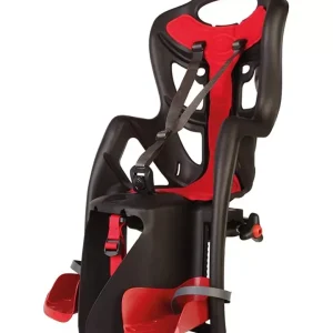Affare Seggiolino posteriore nero e rosso per bicicletta per bambini, max. 22 kg, da 3 a 8 anni - si fissa al portapacchi