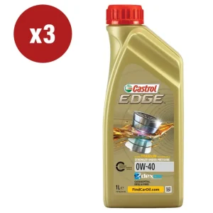 3 pezziolio castrol edge 0w-40 1l Ultimissimo Modello
