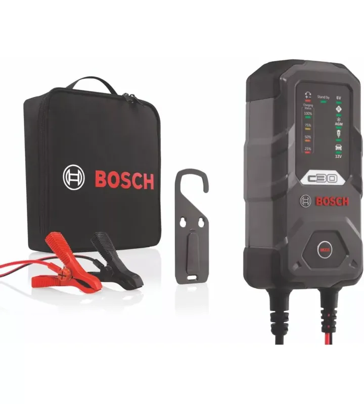 Vendita Finale Caricabatteria per auto bosch "c30" 6-12 v, 3,8a