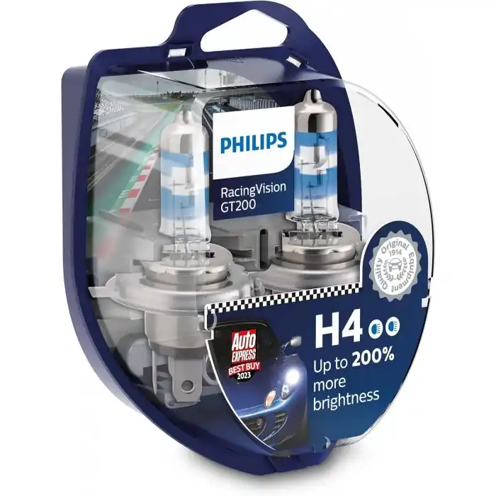 Offerta Limitata Coppia Lampadine alogene H4 Philips RacingVision GT200