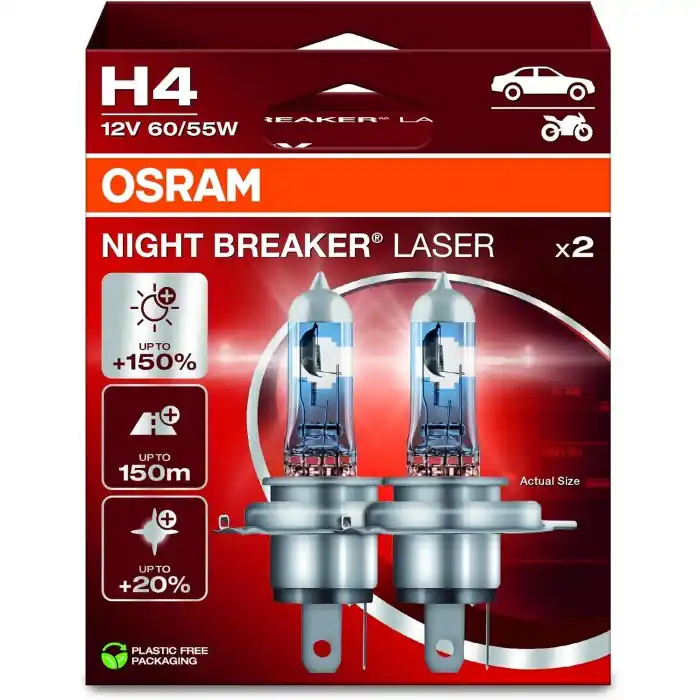 Bestseller Lampada alogena Osram Night Breaker Laser H4
