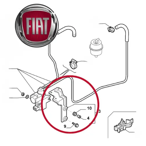 Prezzo Di Fabbrica ? 50510292 FIAT - STAFFA FILTRO ARIA E TUBAZIONI FIAT GRANDE PUNTO (2008-2009)