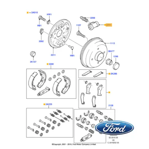 Occasione 1522960 FORD - COPPIA CILINDRETTI FRENO 2 PEZZI 1106077 1145295