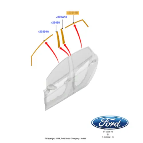 Ultime Pezzi 1672879 FORD - MODANATURA CORNICE PORTA FINESTRINO POSTERIORE SINISTRA