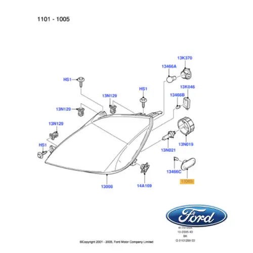 4360568 FORD - FANALINO INDICATORE DIREZIONE FIESTA Più Venduto