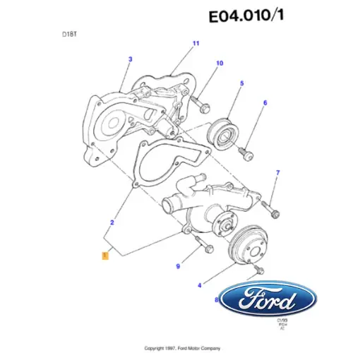 1517754 FORD - POMPA ACQUA ORIGINALE FORD MONDEO FD GD Pagamento Sicuro