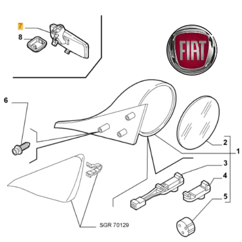 156019134 FIAT - SPECCHIO RETROVISORE ALFA ROMEO 156018208 Must-Have