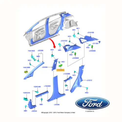 Direttamente Dal Produttore 1520639 FORD - TAPPO DESTRO