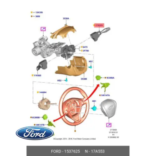 Promo Stagionale 1537625 FORD - BLOCCO COMANDI TERGICRISTALLI