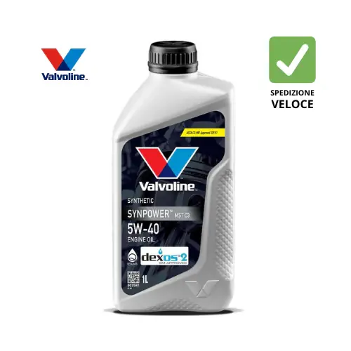 907841 VALVOLINE - SYNPOWER MST C3 5W40 – OLIO MOTORE SINTETICO PER DIESEL EURO 4/5/6, BENZINA E GPL CON DPF Professionale