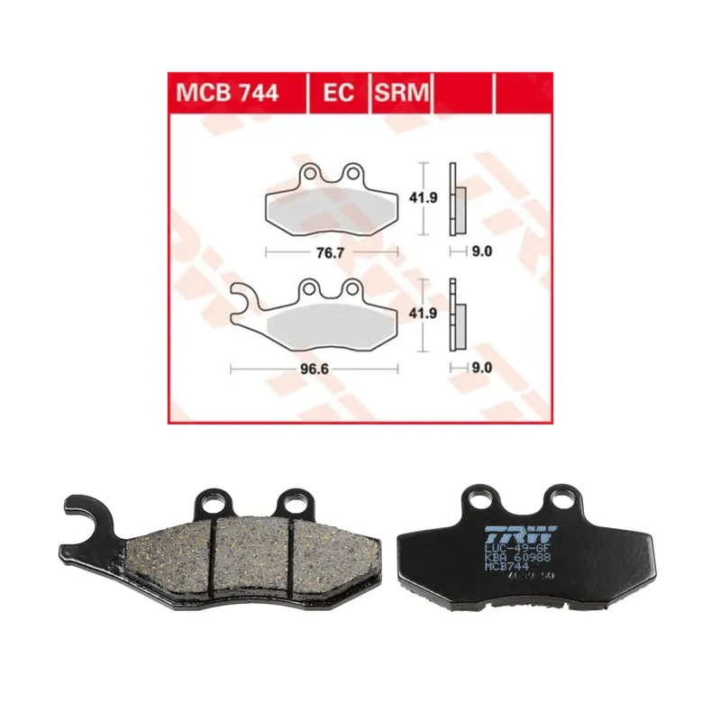 Non Perdere TRW MCB744 — Kit pastiglie freni moto Organic Allround