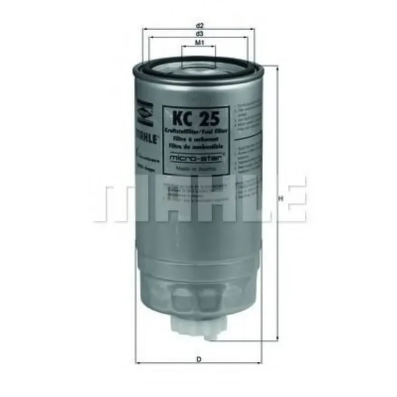 KNECHT KC25 - FILTRO CARBURANTE MINI BMW 13322240802 Popolare