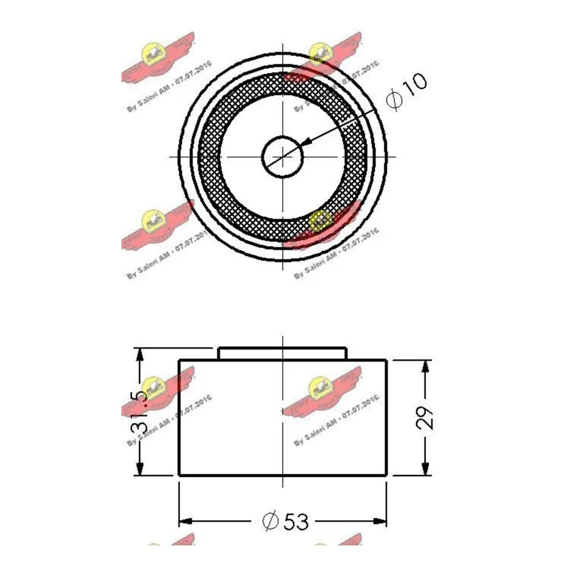 AUTOKIT 03.440 - GALOPPINO / GUIDACINGHIA CINGHIA DENTATA Ø53X29MM Consegna Rapida