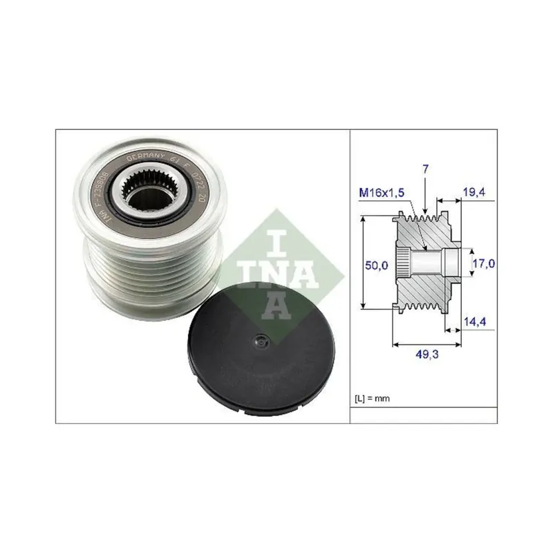 INA 535014010 – PULEGGIA ALTERNATORE RUOTA LIBERA MERCEDES-BENZ A0009062700 Promozione Esclusiva