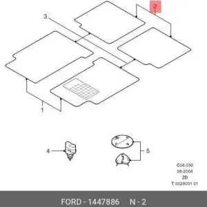 Prezzo Scontato FORD 1447886 - KIT FLOOR MAT