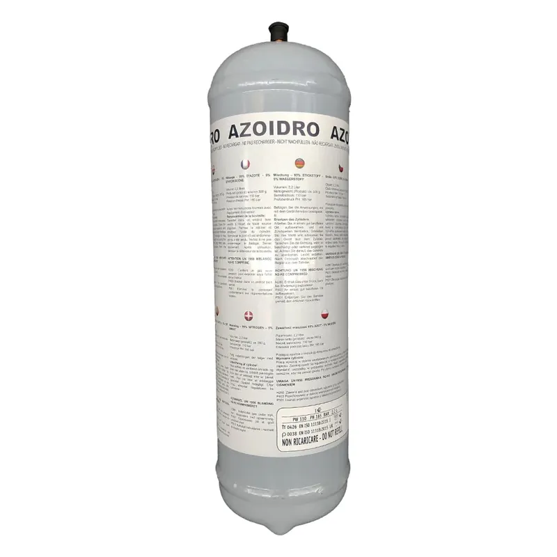 ELKE IDROAZOTO - Azoidro N2/H2 Bombola 2,2L Ricarica Cercafughe Clima Vendita Finale