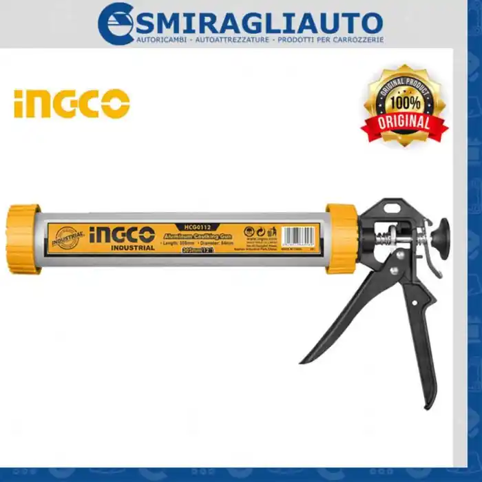 Super Prezzo Ingco Pistola Per Silicone In Alluminio 308x51mm Hcg0112 Con Adattatore