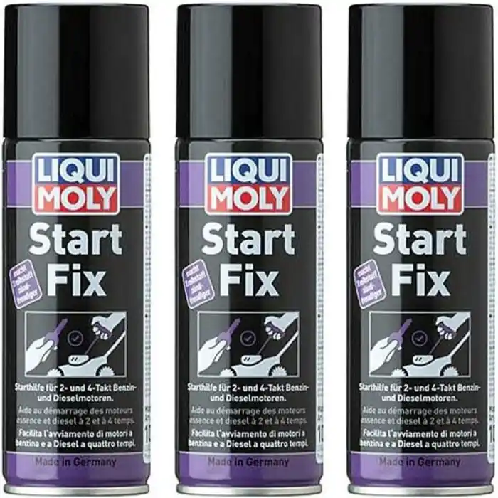 LIQUI MOLY START FIX SPRAY ADDITIVO PER AVVISAMENTO MOTORE BENZINA E DIESEL. 200 ML 3PZ Nuova Collezione