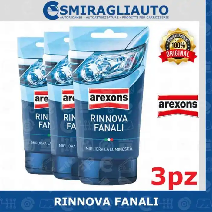 Arexons Rinnova Fanali 8249 3 X 150gr Pasta Ripristina Trasparenza Fanali Occasione