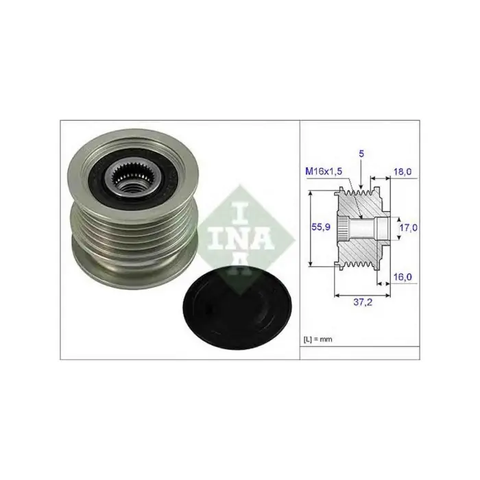Dispositivo ruota libera alternatore 535 0009 10 SCHAEFFLER INA per VW SEAT Professionale