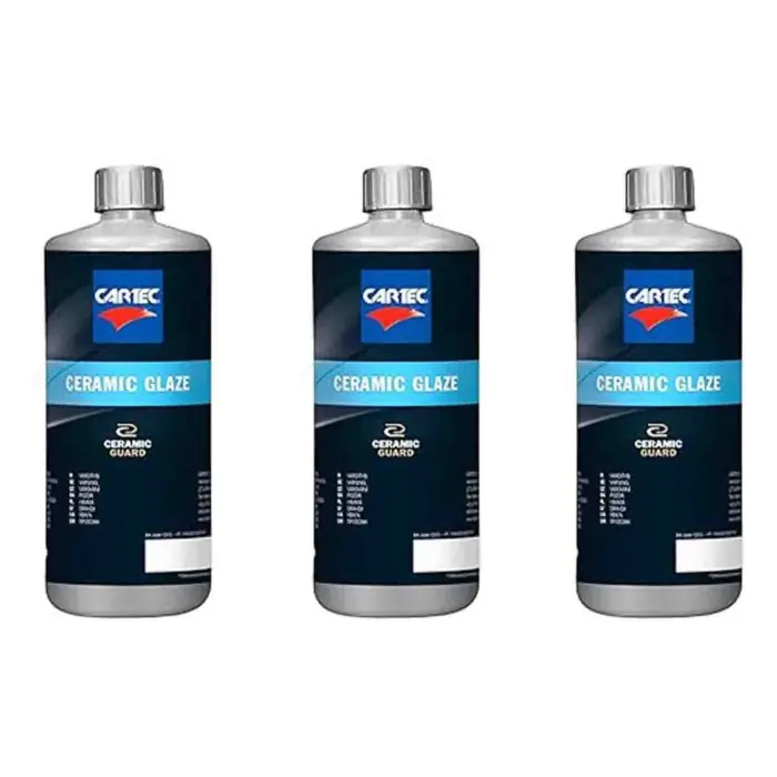 Cartec - Ceramic Glaze - Rivestimento Protettivo, Trattamento Ceramico Nanotecnologico E Idrofobico Per Carrozzeria Auto 3 Pezzi Prezzo Ridotto