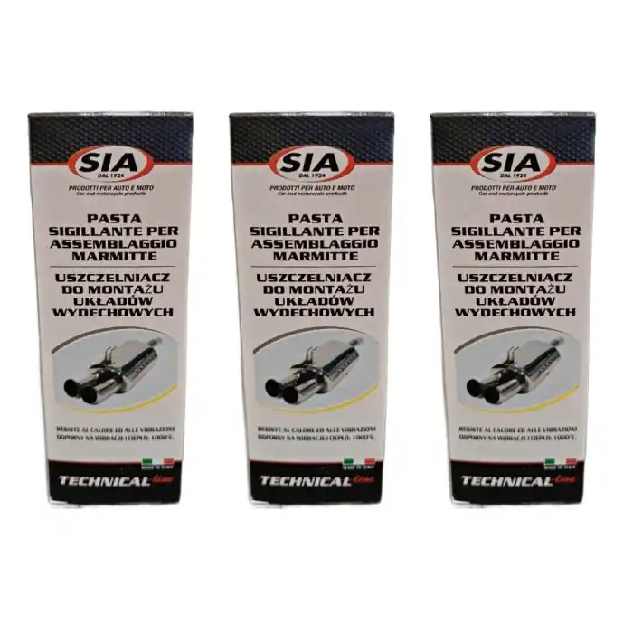 Sia Mastice Pasta Sigillante Per Accoppiamento Marmitte Nera 75 Ml 3PZ Solo Oggi