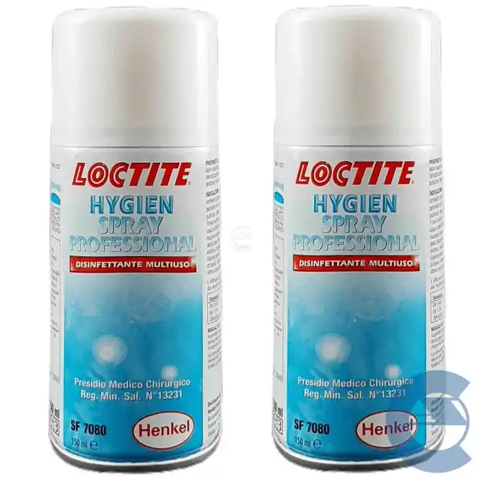Loctite Sf 7080 Hygien Spray Sprai Igiene Igienizzante Sanificante Disinfettante 2x 150ml Battericida Presidio Medico Più Venduto