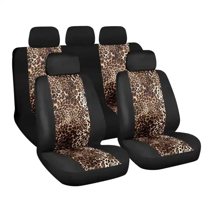 Scelto Dai Clienti Leopard Set Fodere Coordinate Coprisedili Set Completo Coprisedili