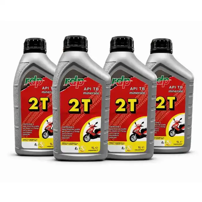 RDP API TB 2T - Lubrificante a base minerale per motori a 2 Tempi con o senza miscelatore separato 4PZ A Buon Prezzo