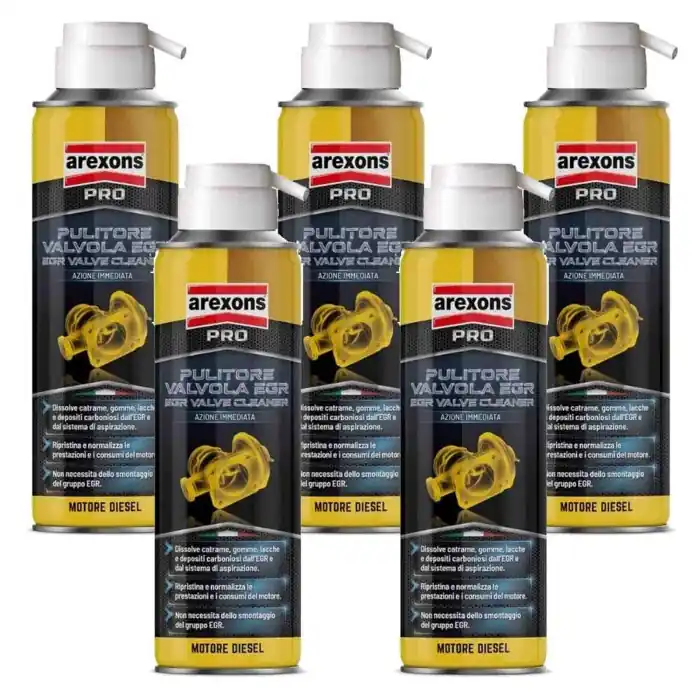 Arexons Pulitore Valvola Egr 4114 5 Pezzi X 200ml Pulitore Sistema Di Aspirazione Quantità Limitata