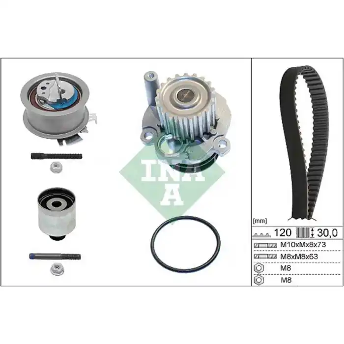 Compra Adesso Pompa acqua + Kit cinghie dentate 530 0201 32 SCHAEFFLER INA per AUDI VW FORD