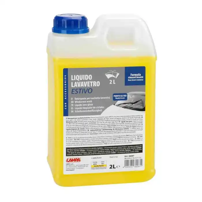 Liquido Lavavetro Estivo Concentrato 2000 Ml Liquido Lavavetri Lampa Quantità Limitata