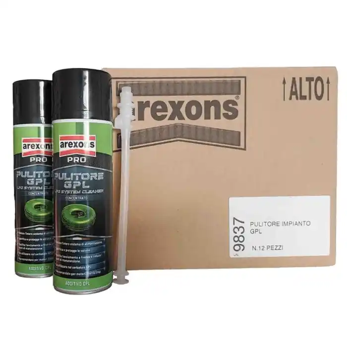 Arexons Kit 12 Pezzi Cartone Intero Pulitore Gpl 9837 120ml Pulisce Iniettori A Gas E Elettrovalvole Bestseller