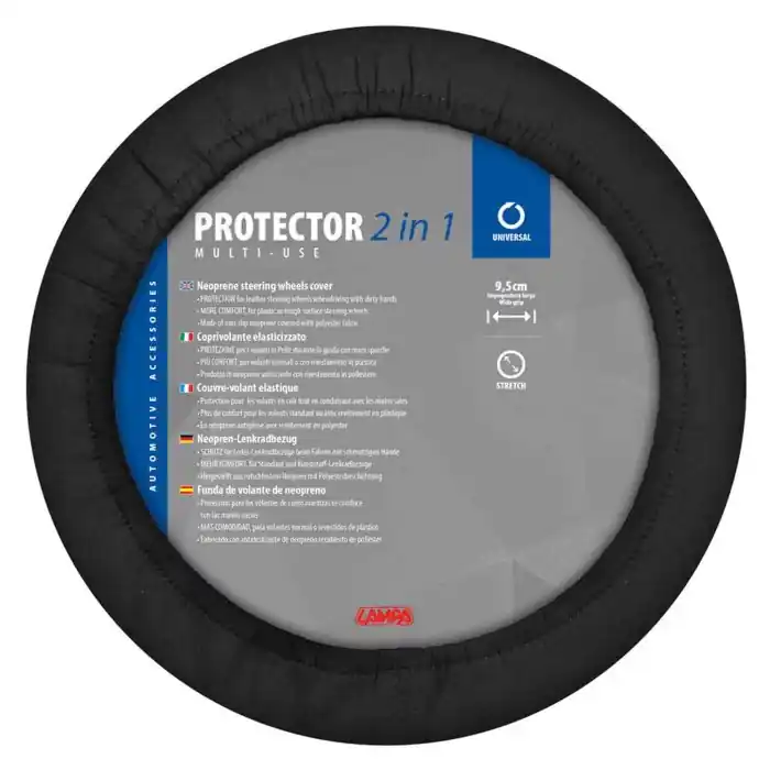 Più Venduto Protector 2 In 1 Coprivolante Elasticizzato In Poliestere Nero Coprivolanti Elasticizzati In Poliestere
