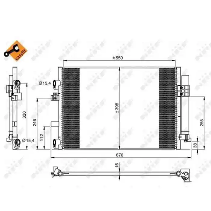 Condensatore, Climatizzatore 350209 NRF per FORD Sconto