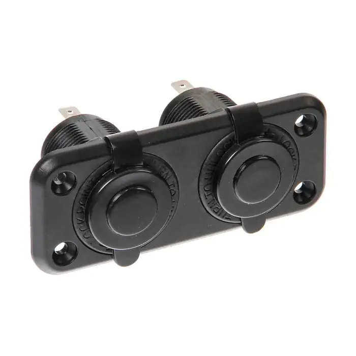Ext 2 Doppia Presa Corrente Montaggio Ad Incasso 12/24v Sistema Componibile Ext Spinotti E Prese Corrente Popolare