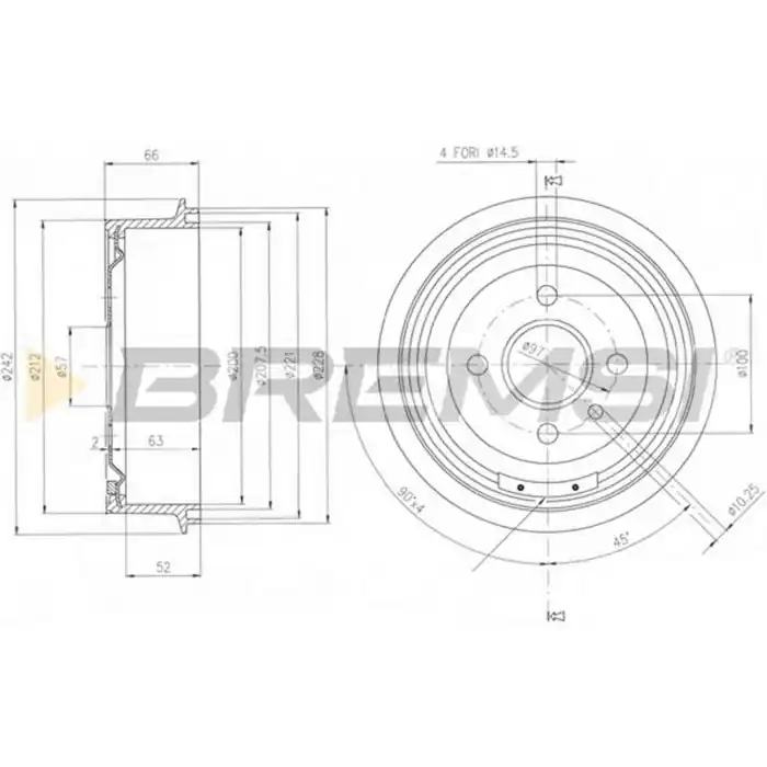 Kit Tamburi Freno Posteriore 94008600 BEDFORD ASTRA VAN Cassone / Furgonato / Promiscuo Prezzo Conveniente