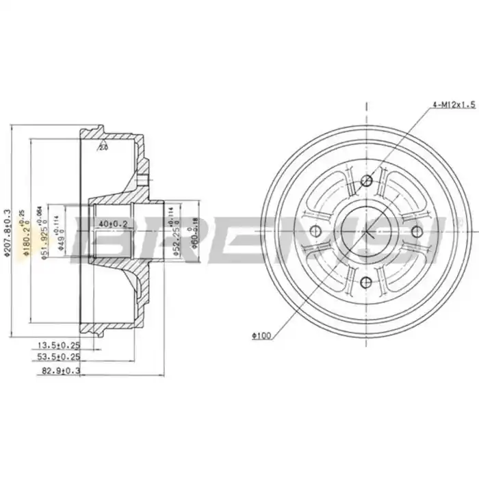 Nuova Collezione Kit Tamburi Freno Posteriore 94013500 RENAULT 11 (B/C37)