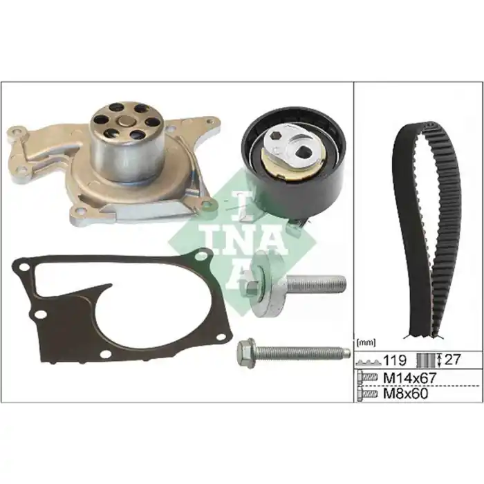 Vendita Finale Pompa acqua + Kit cinghie dentate 530 0607 30 SCHAEFFLER INA per RENAULT NISSAN