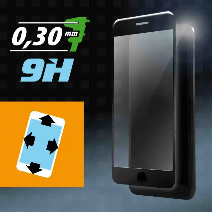 Più Venduto Phantom Vetro Temperato Protettivo Da Bordo A Bordo Apple Iphone 6/6s Glossy Black Protezioni Schermo