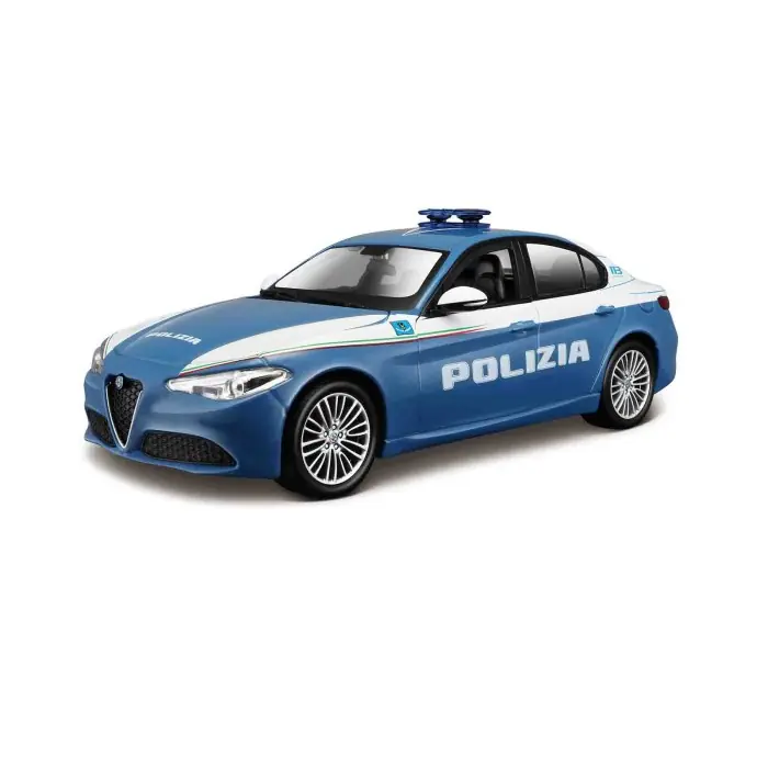 Collezione 24 Auto Polizia Burago Scala 1:43 Display Da Banco Modellini In Metallo Promo Stagionale