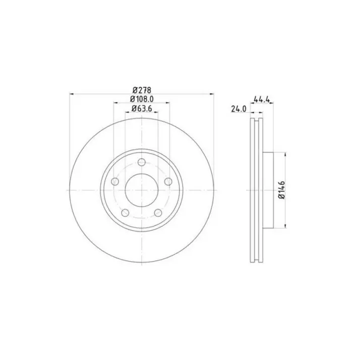 Spedizione Espresso Coppia Dischi Freno MDC1556 MINTEX